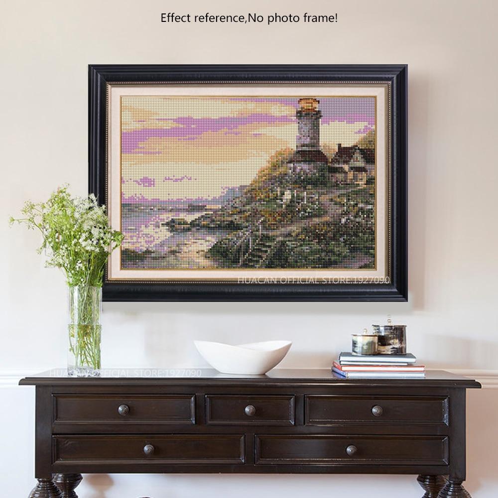 Huacan Diy Diamond Embroidery Painting Cartoon Picture of Scenery 5D Full Square Diamond Mosaic Home Decor Children Gift