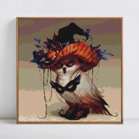 Image of Painting By Diamond Kit Halloween Owl