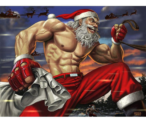 Image of Painting By Diamond Kit Cartoon Santa Claus