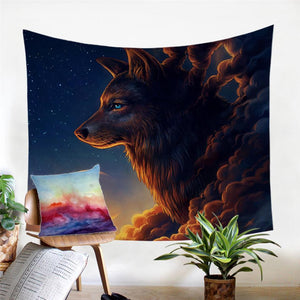 Night Guardian Tapestry by JoJoes Art